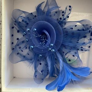 Royal blue fascinator